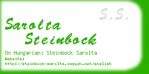 sarolta steinbock business card